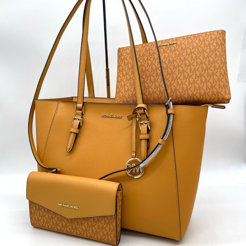Michael Kors Charlotte Large 3 in 1 Tote Bag Cider
